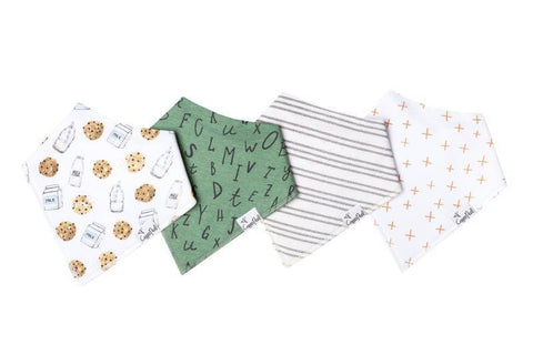 Copper Pearl Bandana Bib Set of 4 - Chip - The Milk Moustache