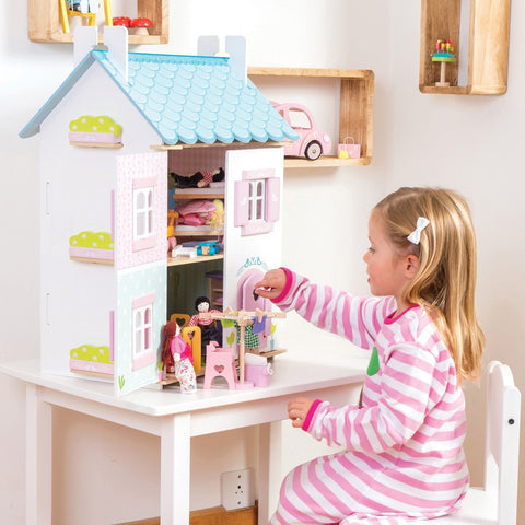 Blue Bird Cottage Doll House & Furniture - The Milk Moustache