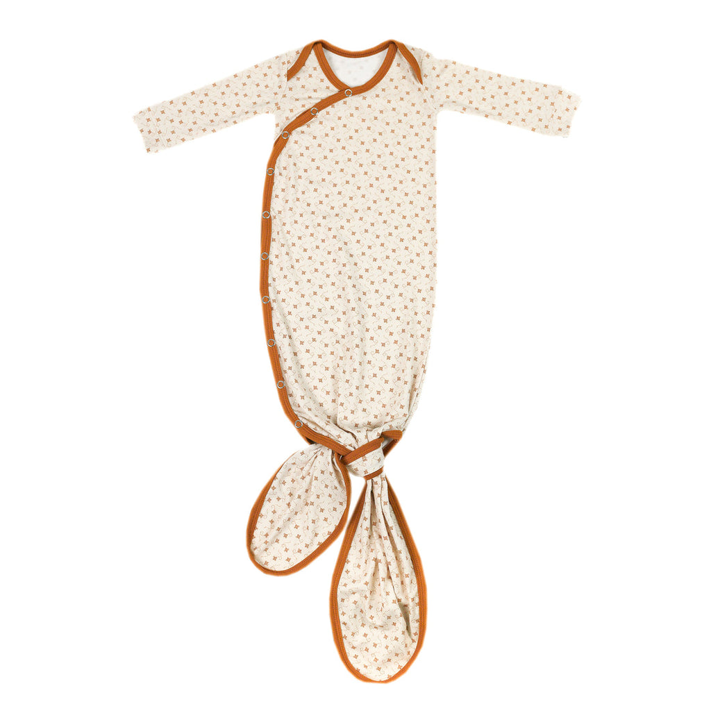 Copper Pearl Knotted Newborn Gown - Hunnie - The Milk Moustache