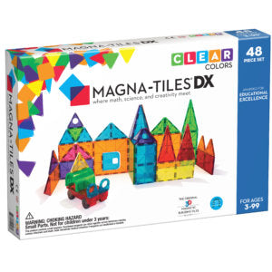 Magna-Tiles Clear Colors 48-Piece Deluxe Set - The Milk Moustache
