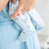 Magnetic Me Love You A Ton Blue Modal Footie - The Milk Moustache