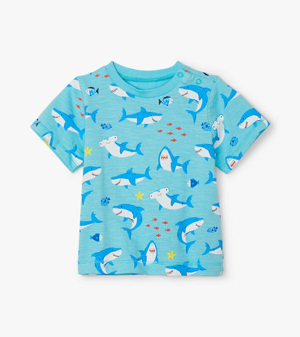 Hatley Shark Party Baby & Toddler Tee - The Milk Moustache