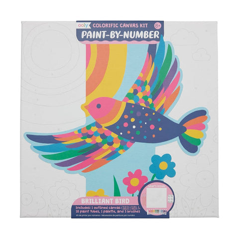 Colorific Canvas Paint By Number Kit - Brilliant Bird - The Milk Moustache
