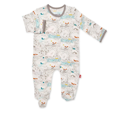 Magnetic Me Big Sky Modal Footie - The Milk Moustache