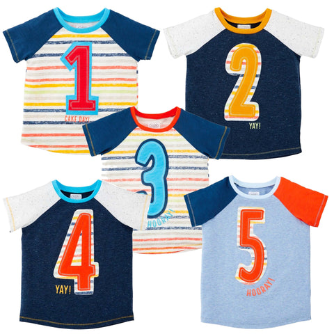 Boys Slub Birthday Shirts - 1-5 years - The Milk Moustache