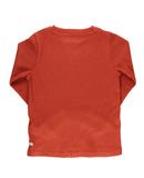 Red Waffle Knit Crew Neck Shirt - The Milk Moustache