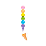 Rainbow Scoops Stacking Erasable Crayons & Scented Eraser - The Milk Moustache