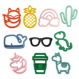 Itzy Ritzy Chew Crew Silicone Teether - Assorted Styles - The Milk Moustache
