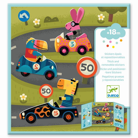 Repositionable Sticker Book - Cars - The Milk Moustache