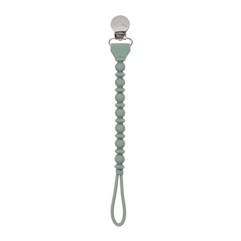 Itzy Ritzy - Sweetie Strap Silicone Braided Pacifier Clip - Succulent Beaded - The Milk Moustache