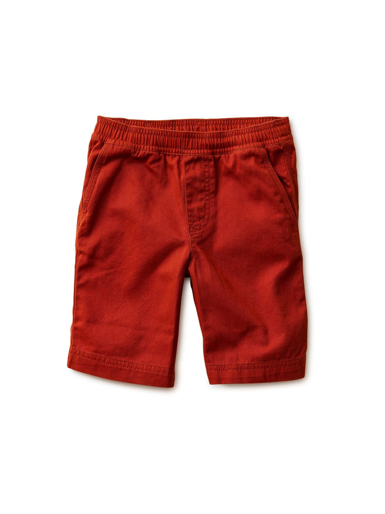 Tea Collection Easy Does It Twill Shorts in Dark Maple - The Milk Moustache